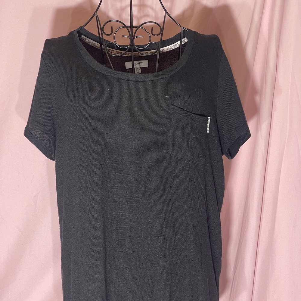 Nine West Black Short Sleeve Top